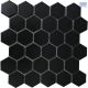 Tile Mosaic Black Matt Hex Porcelain 285X270 CR031